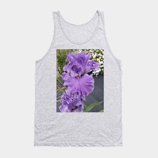 Iris Flower Lavender Purple Tank Top